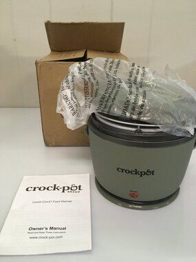 New Crock-Pot 20oz Lunch Crock Portable Food Warmer Moonshine Green Personal